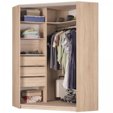 Шкаф-купе Аларти YA-198х1250-2Белый-D3D3