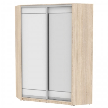 Шкаф-купе Аларти YA-198х1250-3ДСС-Белый-D1D2