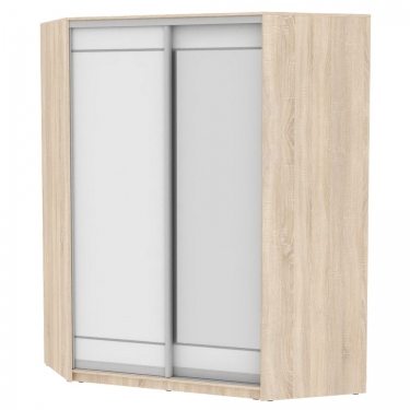 Шкаф-купе Аларти YA-198х1400-568-1ДСС-Белый-D1D2