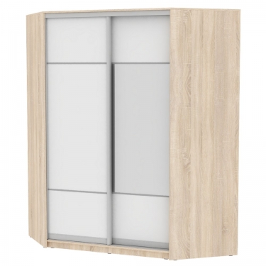 Шкаф-купе Аларти YA-198х1400-568-1ДСС-Белый-D4D3