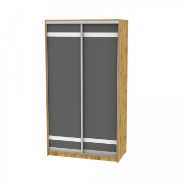 Шкаф-купе Аларти B-230х120х60-2ДВ-Графит-D9D9