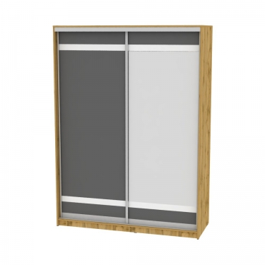 Шкаф-купе Аларти B-230х160х60-2ДВ-Графит-D9D10