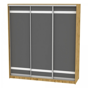 Шкаф-купе Аларти B-220х180х60-1ДВ-Графит-D9D9D9