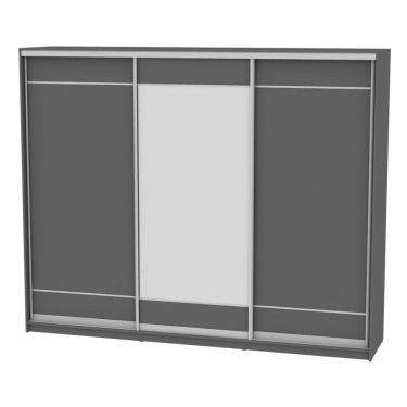 Шкаф-купе Аларти B-230х270х60-3Графит-D7D8D7