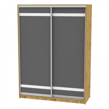 Шкаф-купе Аларти B-220х160х60-2ДВ-Графит-D9D9