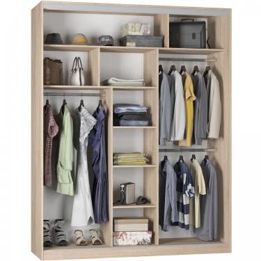 Шкаф-купе Аларти B-230х180х60-3Графит-D8D8D8