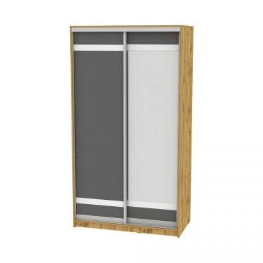 Шкаф-купе Аларти B-220х120х60-2ДВ-Графит-D9D10