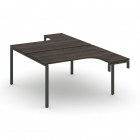 Рабочая станция-надставка на опорные тумбы Рива CONCEPT CN.DSAN-001 Дуб Мали Антрацит