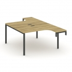 Рабочая станция-надставка на опорные тумбы Рива CONCEPT CN.DSAN-001 Дуб Винченцо Черный