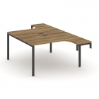 Рабочая станция-надставка на опорные тумбы Рива CONCEPT CN.DSAN-002 Сандал Янтарный Черный