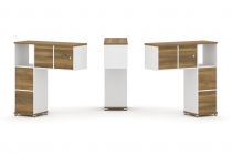 Надставка на стол низкая двухсторонняя + задняя стенка 4 шт. + блок с 2-мя ящиками 2 шт. + распашной фасад 2 шт. Рива CONCEPT CN.DNN-004 Сандал