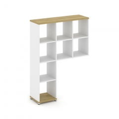 Надставка на стол высокая без наполнения Рива CONCEPT CN.NV-001 Дуб Винченцо Белый бриллиант Черный металл