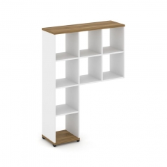 Надставка на стол высокая без наполнения Рива CONCEPT CN.NV-001 Сандал Янтарный Белый бриллиант Черный металл