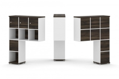 Надставка на стол высокая односторонняя + задняя стенка 8 шт. + распашной фасад 3 шт. + блок с 2-мя ящиками 1 шт. Рива CONCEPT CN.ONV-004 Дуб Мали