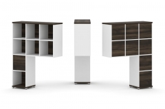 Надставка на стол высокая односторонняя + задняя стенка 8 шт. + блок с 2-мя ящиками 1 шт. + блок с 1-м ящиком 1 шт. Рива CONCEPT CN.ONV-007 Дуб Мали