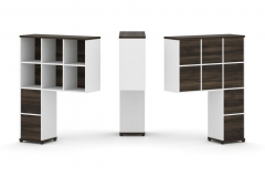 Надставка на стол высокая односторонняя + задняя стенка 8 шт. + блок с 2-мя ящиками 1 шт. + блок с 1-м ящиком 1 шт. Рива CONCEPT CN.ONV-007 Дуб Мали