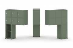 Надставка на стол высокая односторонняя + задняя стенка 8 шт. + распашной фасад 6 шт. Рива CONCEPT CN.ONV-008 Кобо Черный металл