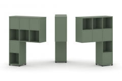 Надставка на стол высокая двухсторонняя + задняя стенка 8 шт. Рива CONCEPT CN.DNV-001 Кобо Черный металл