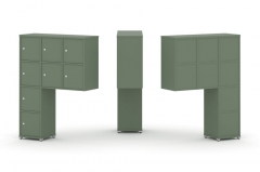 Надставка на стол высокая двухсторонняя + задняя стенка 8 шт. + блок с 2-мя ящиками 2 шт. + распашной фасад 6 шт. Рива CONCEPT CN.DNV-004 Кобо Белый