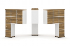 Надставка на стол высокая двухсторонняя + задняя стенка 8 шт. + блок с 2-мя ящиками 2 шт. + распашной фасад 6 шт. Рива CONCEPT CN.DNV-004 Сандал