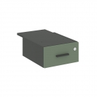 Тумба подвесная с одним ящиком Рива CONCEPT CN.PT-003 B/W Кобо Антрацит