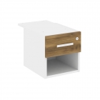 Тумба подвесная с ящиком и нишей Рива CONCEPT CN.PT-005 B/W Сандал Янтарный Белый бриллиант Белый