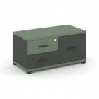 Тумба приставная сервисная Рива CONCEPT CN.TSR-001 B/W Сандал Янтарный Антрацит