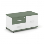 Тумба приставная сервисная Рива CONCEPT CN.TSR-001 B/W Кобо Белый бриллиант Белый