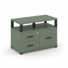 Тумба приставная сервисная с надставкой широкой Рива CONCEPT CN.TSR-003 B/W Кобо Черный