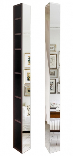Поворотный зеркальный шкаф Shelf-on Иглу Шелф Венге