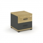 Тумба приставная с 2-мя ящиками Рива CONCEPT CN.TUP-001 B/W Кобо Черный