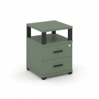 Тумба приставная с 2-мя ящиками и надставкой Рива CONCEPT CN.TUP-002 B/W Кобо Черный