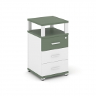 Тумба приставная с 3-мя ящиками и надставкой Рива CONCEPT CN.TUP-003 B/W Кобо Белый бриллиант Белый