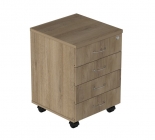 Тумба подкатная с замком Альтерна Р.Т-4 ЗЦ Серая