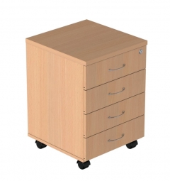 Тумба подкатная с замком Альтерна Р.Т-4 ЗЦ Бук Бавария