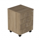 Тумба подкатная с замком Альтерна Р.Т-4 ЗЦ Дуб Кронберг