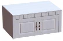 Антресоль 2-х дверная Мебельград Прованс 02 Бодега белая Платина премиум