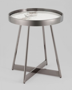 Журнальный стол Stool Group Гера 50х50 см сталь темный хром