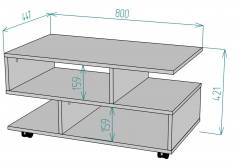 Стол журнальный Аларти TC21 421х800х447 Венге