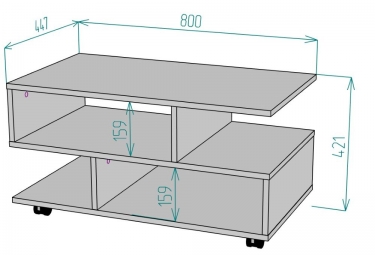 Стол журнальный Аларти TC21 421х800х447 ЯШС