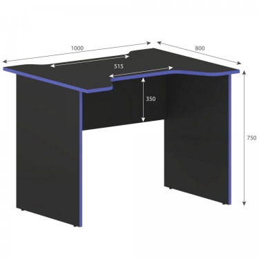 Игровой компьютерный стол Skyland SKILLL SKL 100CA антрацит/синий