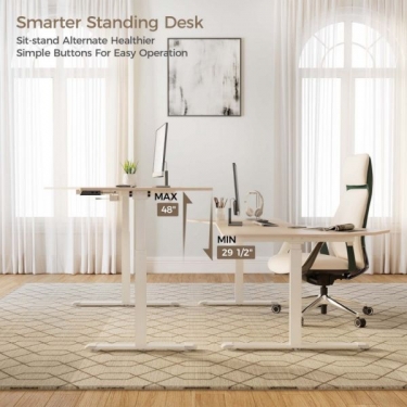 Стол компьютерный с электроприводом Eureka Eureka ERK-EDI-FS-MW Fan shaped, клен