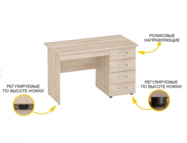 Стол с ящиками лев/прав Витра Альфа 64.110