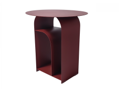 Журнальный столик Stool Group Arwel металл бордовый