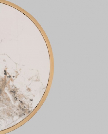 Журнальный столик Stool Group Алиада 55х55 см светлая керамика сталь шампань