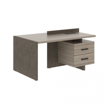 Стол руководителя правый Skyland WOODandSTONE СФ-531332 Дрифтвуд Бетон Чикаго темный