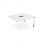 Стол системы БЭНЧ, переговорный, конечный ALSAV GLOSS LINE НСПК-П.927 Белый Премиум