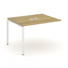 Проходной наборный элемент переговорного стола Рива CONCEPT CN.NPRG-012 Дуб Винченцо Белый