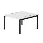 Бенч-система на 2 места на металлокаркасе, опоры 90 гр Everprof Everprof EVO 254S018 Белый Черный