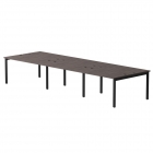 Бенч-система на 6 мест на металлокаркасе, опоры 90 гр Everprof Everprof EVO 254S218 Дуб Пасадена Черный